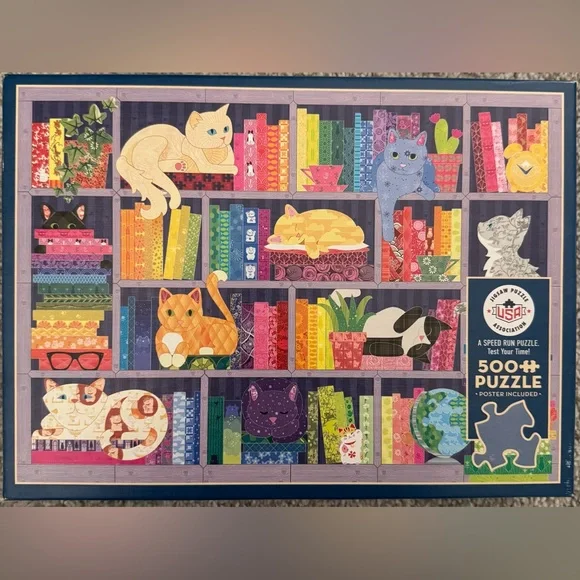 Cobble Hill "Rainbow Cats" 500 Piece Puzzle - Picture 1 of 1